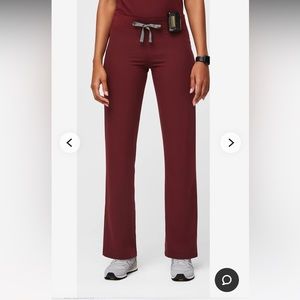 Figs burgundy livingston scrub pants, medium